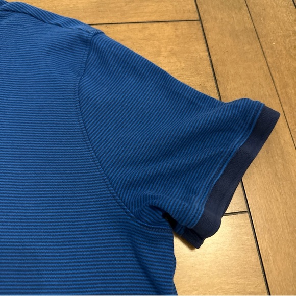 Calvin Klein Polo Shirt Mens Medium Liquid Touch Collared Polo Short Sleeve Blue - Picture 8 of 13